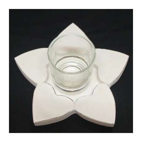 Photophore en bois 14 cm