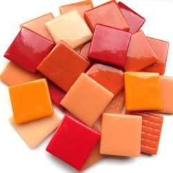 Pâte de verre ottomane (200g) camaïeu orange rouge