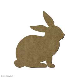 Dernières pièces Lapin en bois - 11 x 11 cm -40%