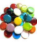 Billes plates XL multicolores par 200g. diam: 38mm environ