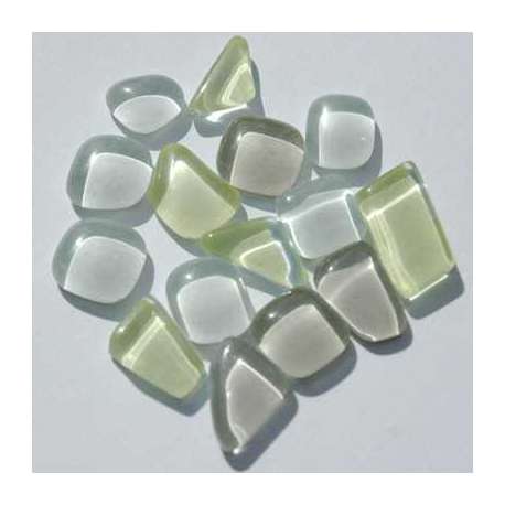 Galets de verre blanc