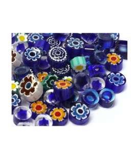 Millefiori mix translucide bleu