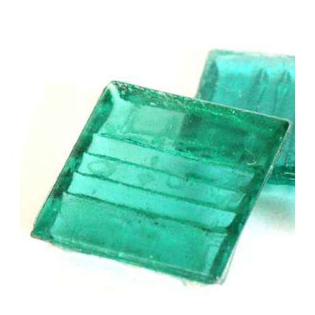 Pâte de verre mosaique transparente menthe