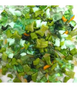 Original: calcin de verre coloré vert olive