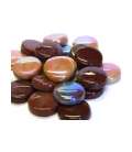 Grandes pastilles de verre chocolat caramel