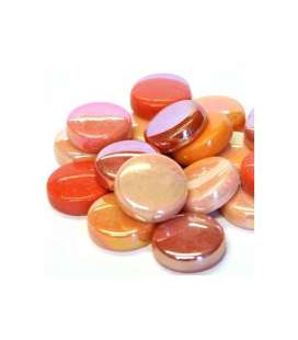 Grandes pastilles de verre orange