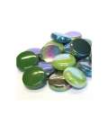 Grandes pastilles de verre bleu/vert. -20%