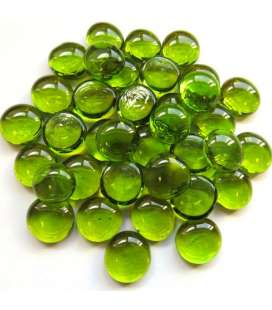 Bille plate transparente vert kiwi