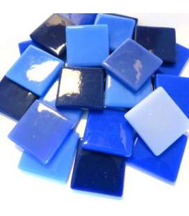 Pâte de verre ottomane (200g) camaïeu bleu suède