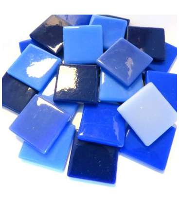 Pâte de verre ottomane (200g) camaïeu bleu