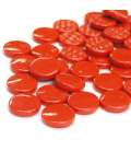 Pastilles de verre rouge vif 18/20mm