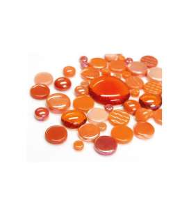 Mix de pastilles de verre orange