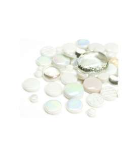 Mix de pastilles de verre blanc
