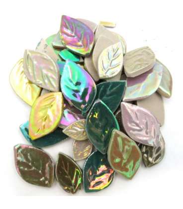 Feuilles de céramique irisée