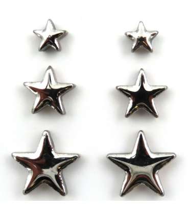 Etoiles de céramique argent