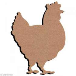 Dernières pièces Poule en bois - 15 cm -40%