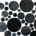 Cercles de verre charbon