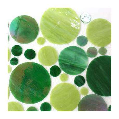Cercles de verre vert
