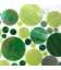 Cercles de verre vert