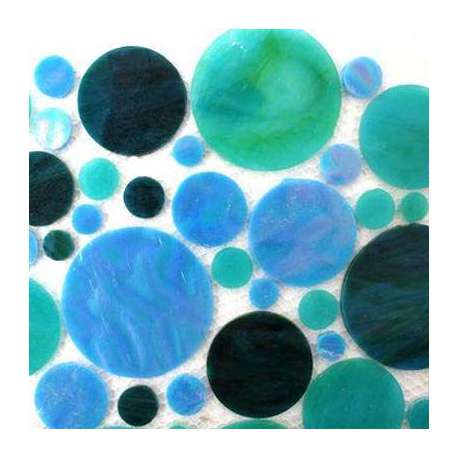 Cercles de verre turquoise