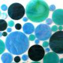 Cercles de verre turquoise avec de nouvelles couleurs