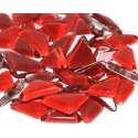 Galets de verre coloré rouge