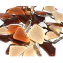 Galets de verre coloré chocolat