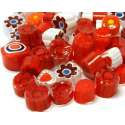 Millefiori mix translucide rouge -20%