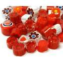 Millefiori mix translucide rouge -20%