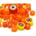 Millefiori mix translucide orange -10%